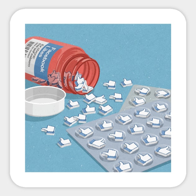 Like Drugs Sticker by John Holcroft